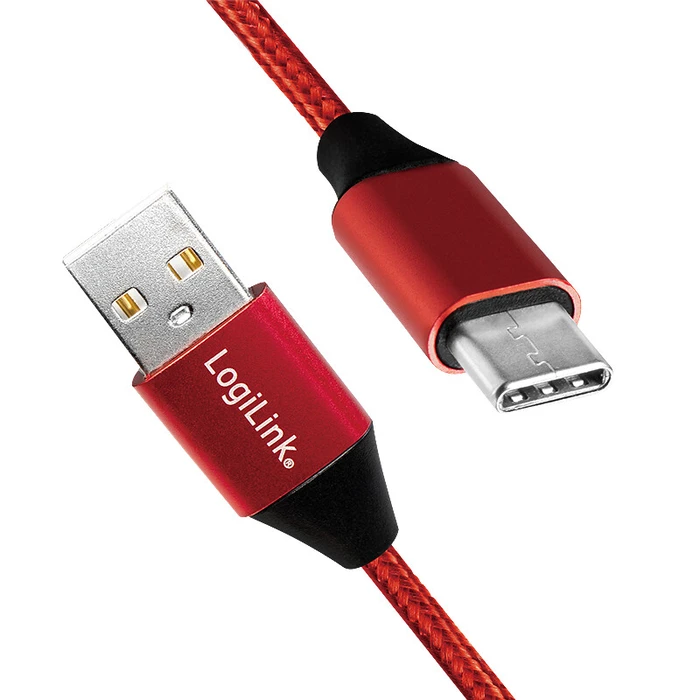 Καλώδιο USB Logilink USB-C 2.0 (M) <--> USB-A (M) 1.00m Red