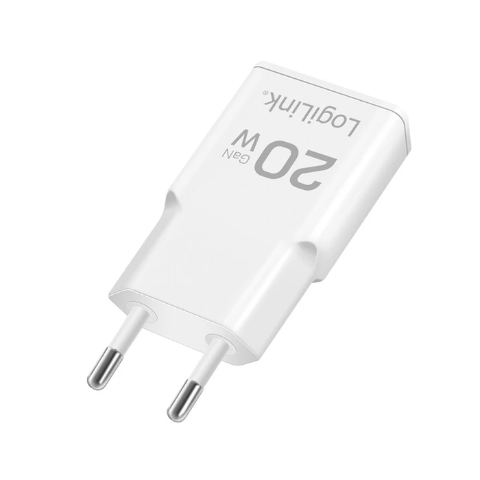Φορτιστής Πρίζας Logilink 230V 1xUSB-C 20W+1xUSB-A 18W Black