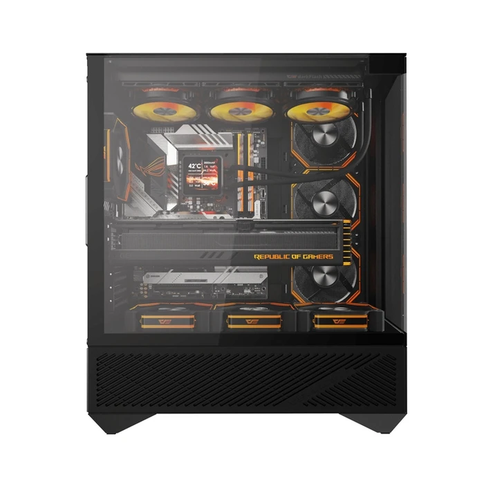 Κουτί Υπολογιστή Darkflash DY460 Midi Tower Μαύρο με Πλαϊνό Παράθυρο και ARGB (4 Fans)