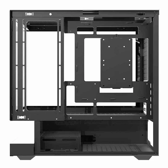 Darkflash Floatron F1 Gaming Midi Tower PC Case with Side Window and ARGB Lighting - Black (F1 Black + 6 fans)