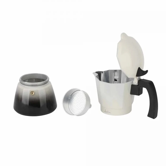 Μπρίκι Espresso JATA Italian Bistrea Induction Aluminium Body 6Cups White-Black Hcaf2406
