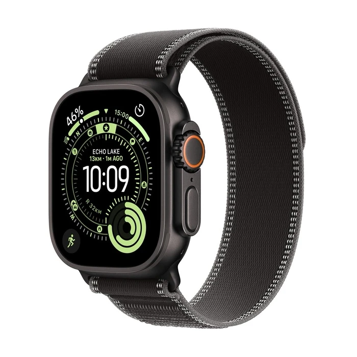 Smartwatch Apple Watch Ultra 3 Gps+Cellular 49Mm Black Titanium with Black/Charcoal Trail Loop M/L Mf