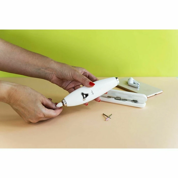 Τροχός Νυχιών Μπαταρίας JATA Set 6 Accesories Rechargable White Jbsm1200