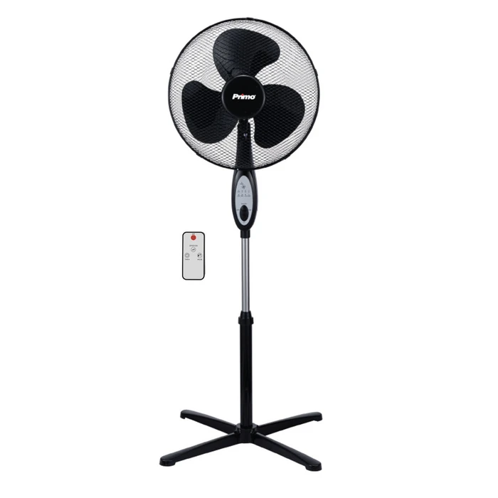Ανεμιστήρας Ορθοστάτης Primo PRSF-80624 16'' 40εκ. με Τηλεχειριστήριο Μαύρος