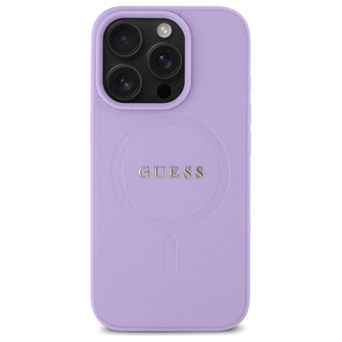Guess GUHMP16XPSAHMCU Apple iPhone 16 Pro Max hardcase Saffiano MagSafe purple