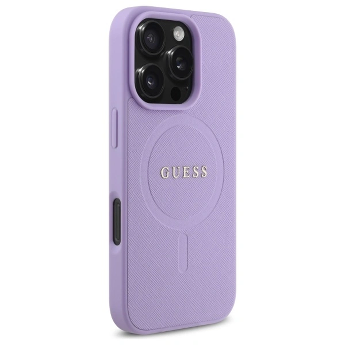 Guess GUHMP16XPSAHMCU Apple iPhone 16 Pro Max hardcase Saffiano MagSafe purple