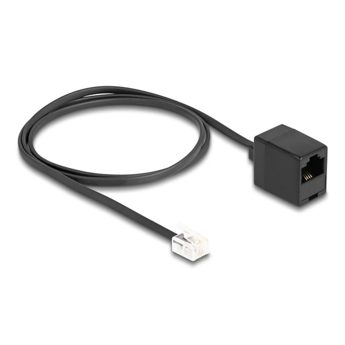 Καλώδιο Τηλεφώνου Delock RJ11 Plug to RJ45 socket Black 1 m