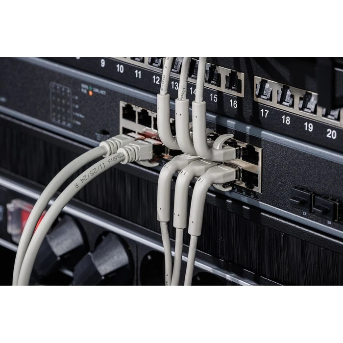 Καλώδιο Δικτύου Digitus Angled CAT 6A F/FTP copper,0,3m Gray 10 pcs.
