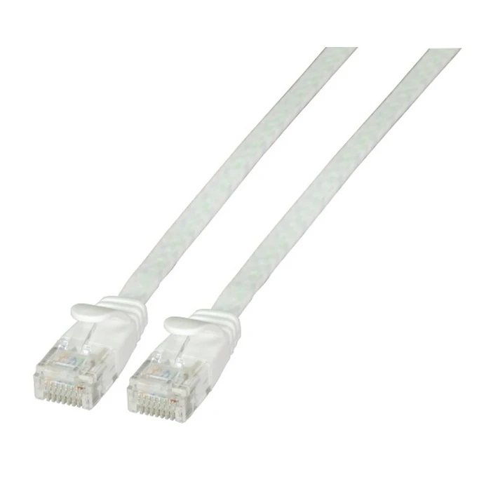 Καλώδιο Δικτύου EFB RJ45 flat U/UTP, Cat.6A, PVC, 1m, White
