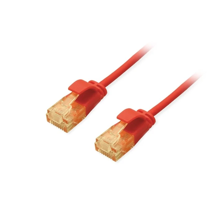 Καλώδιο Δικτύου Equip Cat6A Slim U/UTP 2xRJ45 1.00m Red LSZH polybag