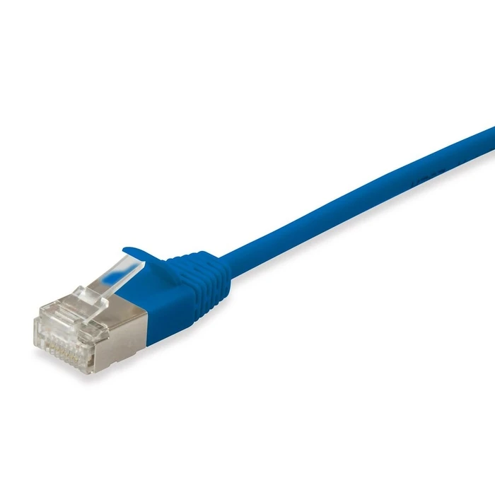 Καλώδιο Δικτύου Equip Cat6A Slim F/FTP 2xRJ45 0.15m Blue LSZH polybag
