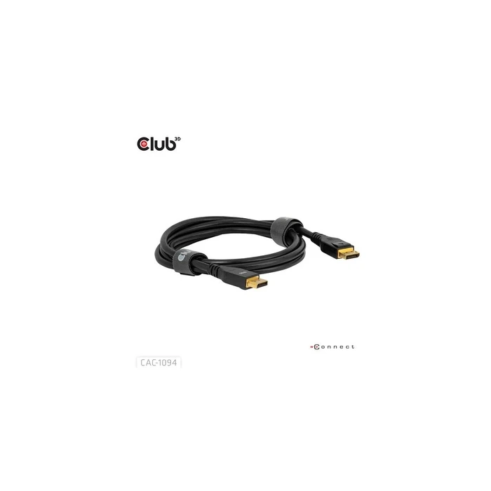 Καλώδιο DisplayPort Club 3D 2.1 DP80 certified 2m 10K/8K/4K M/M