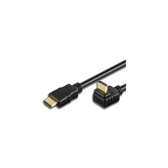 Καλώδιο HDMI Techly High Speed with Ethernet angled 5m sw