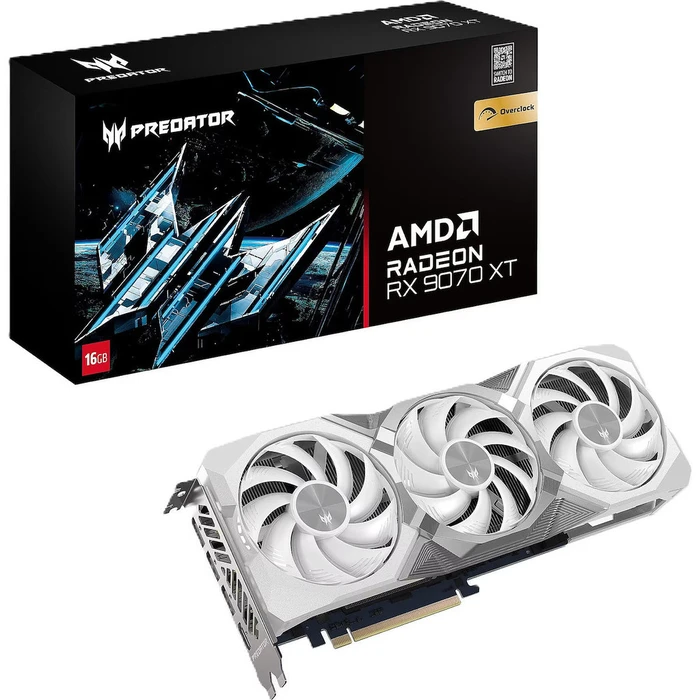 Κάρτα Γραφικών Acer Predator BiFrost AMD RX9070 XT OC 16GB White