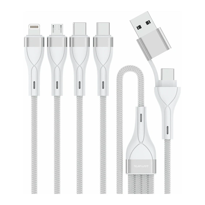 Καλώδιο Κινητού 4Smarts USB-C/A Multi-charging 4in2 1,2m, wei