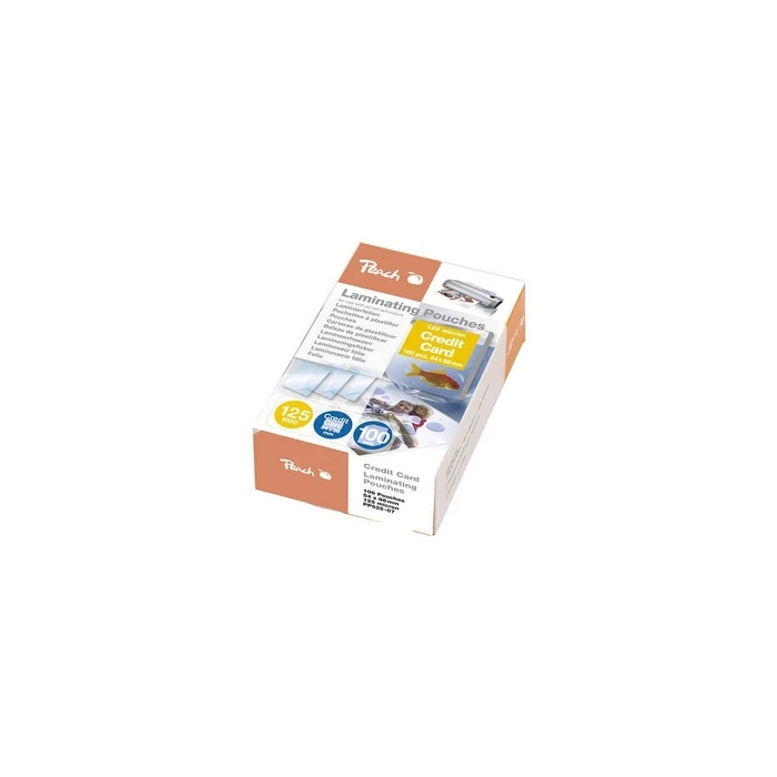 Ζελατίνες Πλαστικοποίησης Peach Pouches, Credit Card Size, 54x86mm, 125 mic, Glossy, 100 Pack