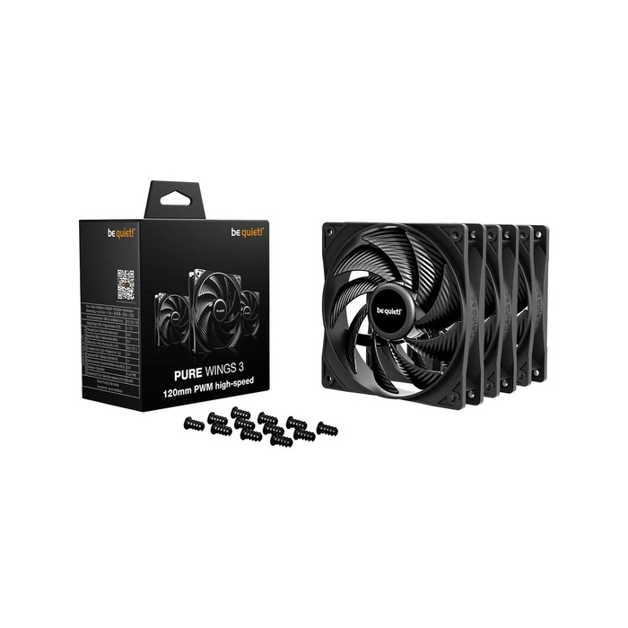 Case Fan 12cm Be quiet Pure Wings 3 PWM high-speed 3-Pack