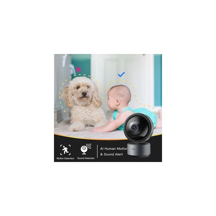 Κάμερα Παρακολούθησης Arenti Indoor 5MP/2.5K 5G Wi-Fi Pan Tilt Zoom Privacy