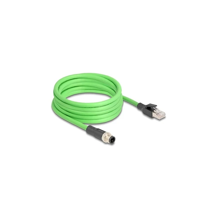 Καλώδιο Δικτύου Delock M12 D-coded 4 Pin male to RJ45 male PUR(TPU) 5m