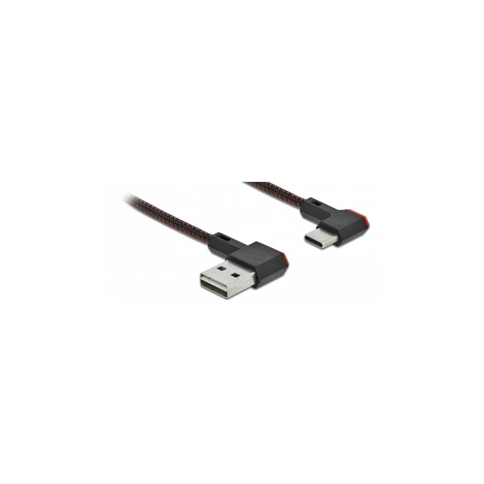 Καλώδιο USB Delock USB-A 2.0 Plug < USB-C Plug angled 0,5m SW