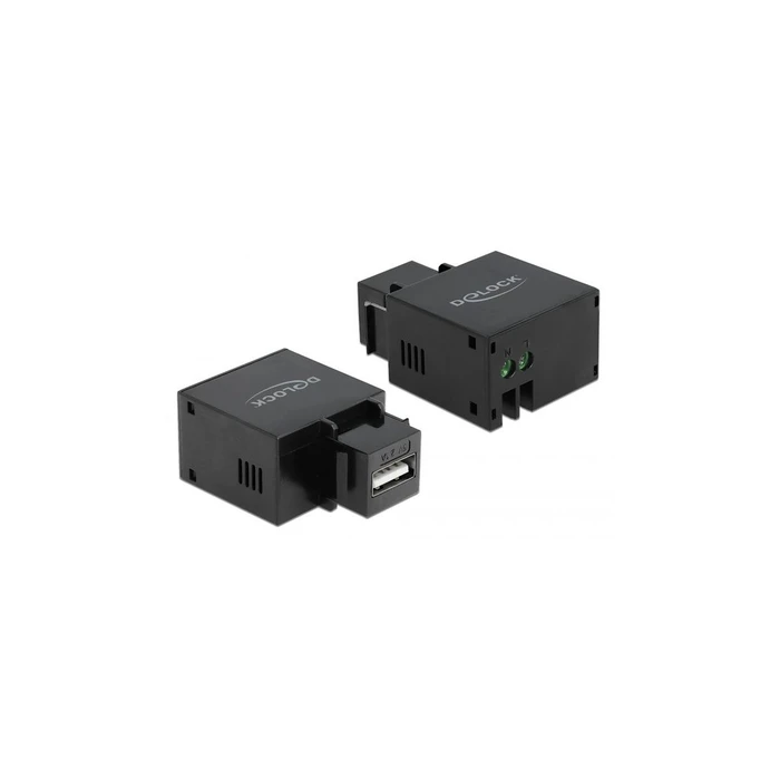 Keystone Delock Modul with USB Type-A Ladesocket 2,1 A schw.