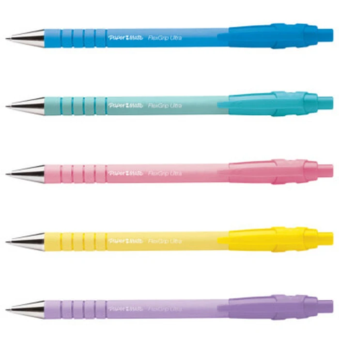 Στυλό Papermate Ballpoint Flexgrip Ultra Pastel. M Blue 5er Blister