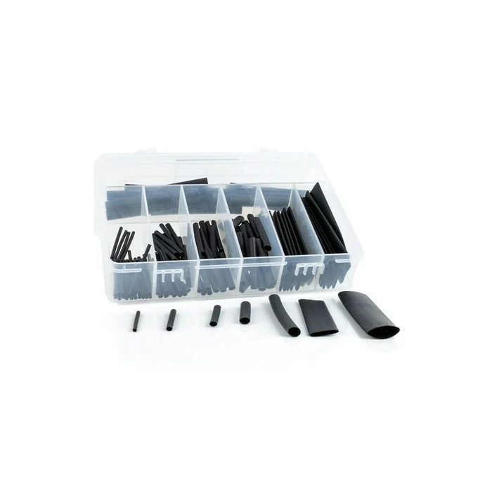 Θερμοσυστελλόμενα WKK Shrink Tubing Assortment (Black, 127-Piece) H-2(Z)