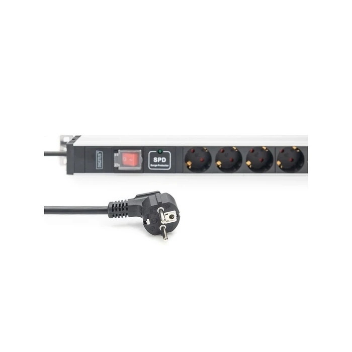 Πολύπριζο για Καμπίνες Δικτύου Digitus PDU 1HE 12xSchuko 16A Outlets 230V/16A Black