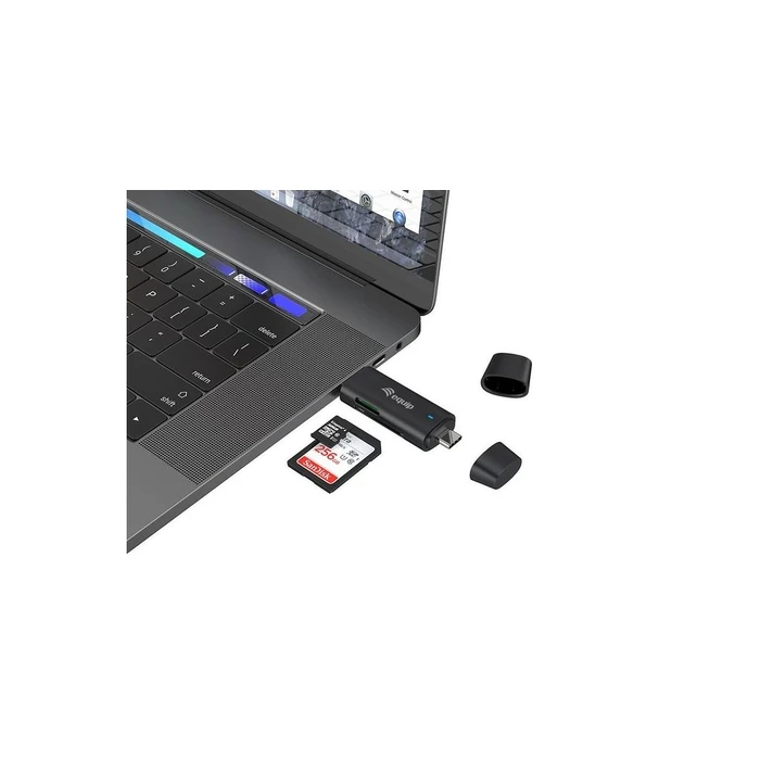 Card Reader Equip Dual Connector USB-C/-A/SD/Micro SD 5Gbps