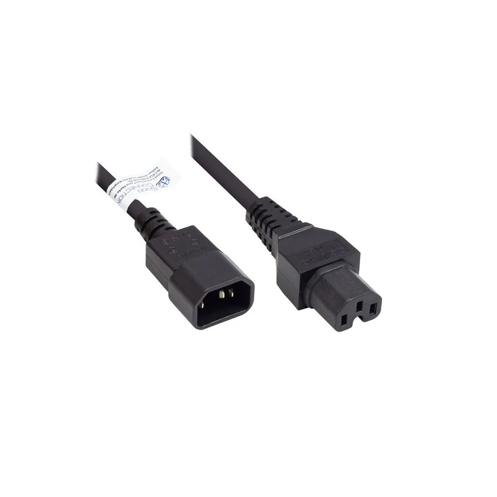 Καλώδιο Τροφοδοσίας Goodconnections Cold /Hot C14 to C15 schw. 1m