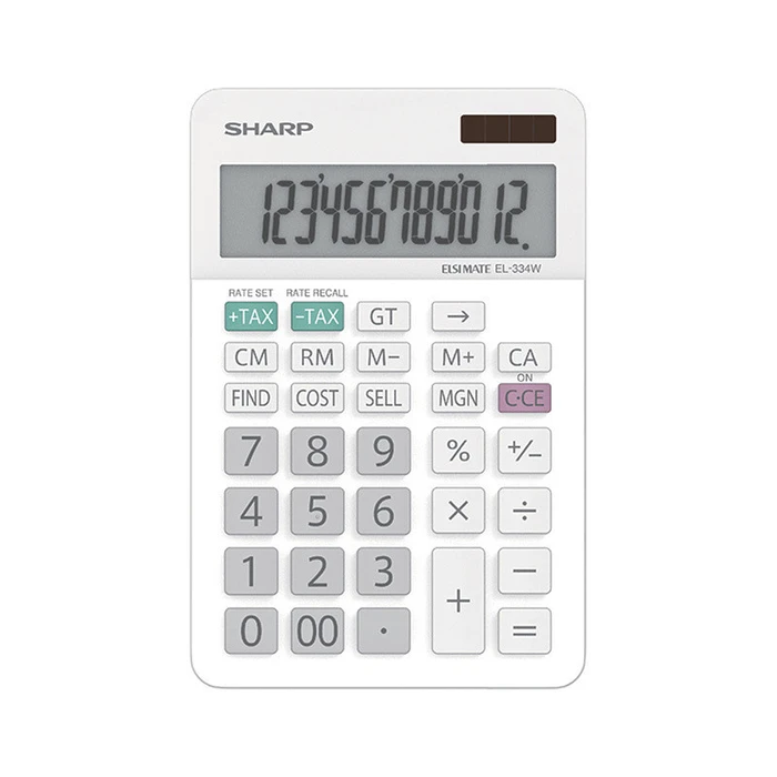 Αριθμομηχανή Sharp EL-334 W Solar/ Battery