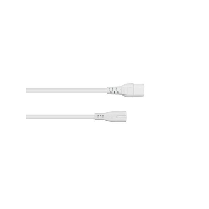 Καλώδιο Τροφοδοσίας Kabelmeister Euro-extension Plug C8 to C7, White, 5m