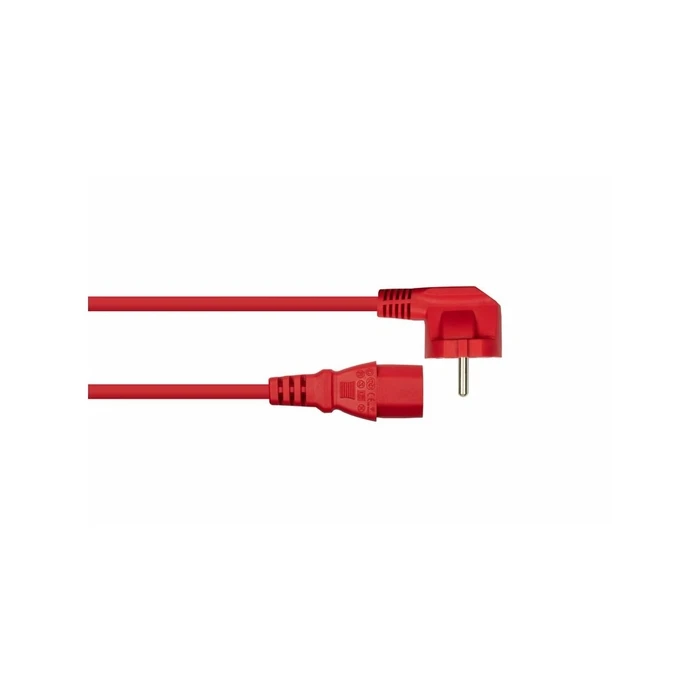 Καλώδιο Τροφοδοσίας Kabelmeister protective contact-M (90° angled) to C13 Red 1m