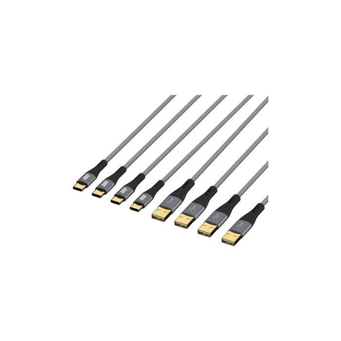 Καλώδιο USB EFB USB-A to USB-C set 60W QC 3A 0,5+1+2+3m Gray