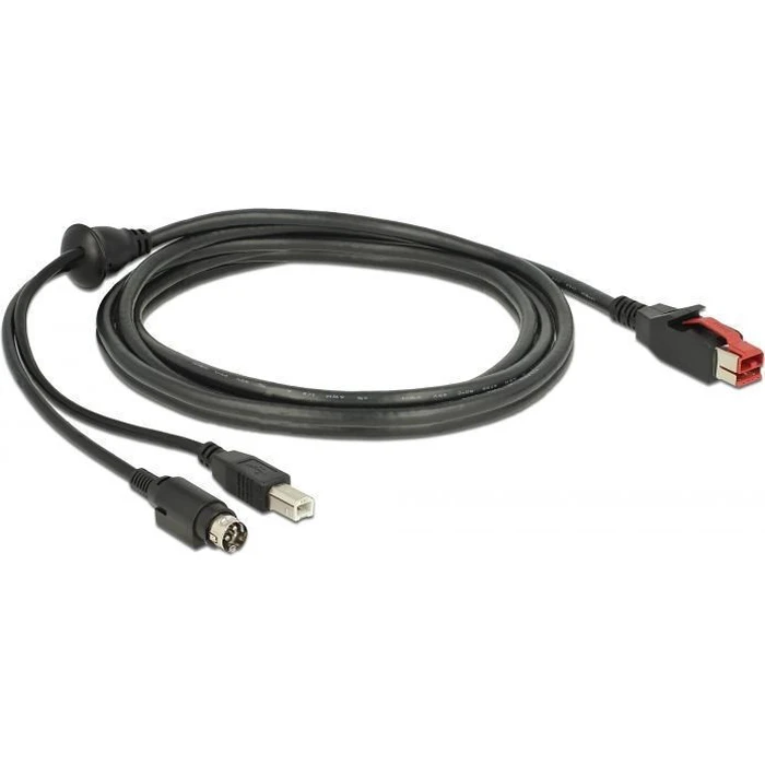 Καλώδιο USB Delock PoweredUSB Kab. 24v M > USB-B M + Hosiden 3Pin 3.0m