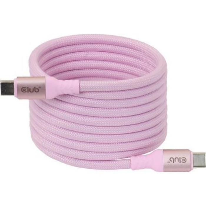 Καλώδιο USB Club 3D Lifestyle USB-C Magnetisches 240W 2m Pink M/M