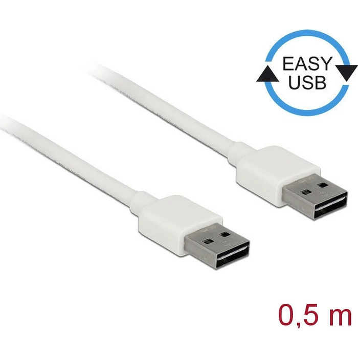Καλώδιο USB Delock Easy-USB-Kab.2.0 A -> Easy-USB 2.0 A 0.5m White