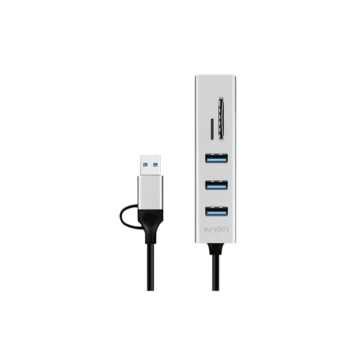 LogiLink 3‑Port USB 3.2 Hub with USB‑C Connection, Grey (UA0445)