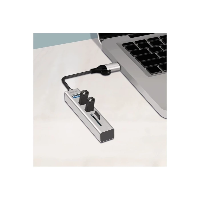 LogiLink 3‑Port USB 3.2 Hub with USB‑C Connection, Grey (UA0445)