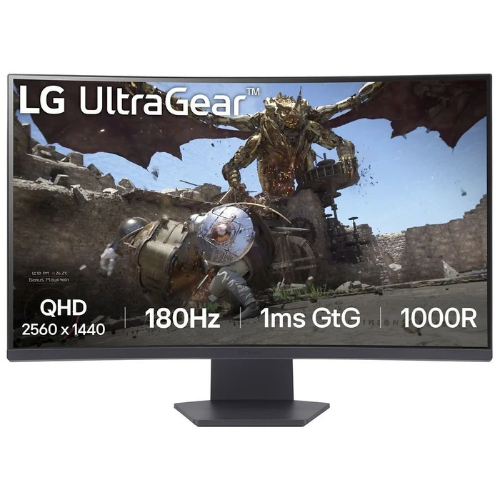 Monitor 31.5" LG Curved Gaming UltraGear 32GS60QX-B - 2560 x 1440 QHD