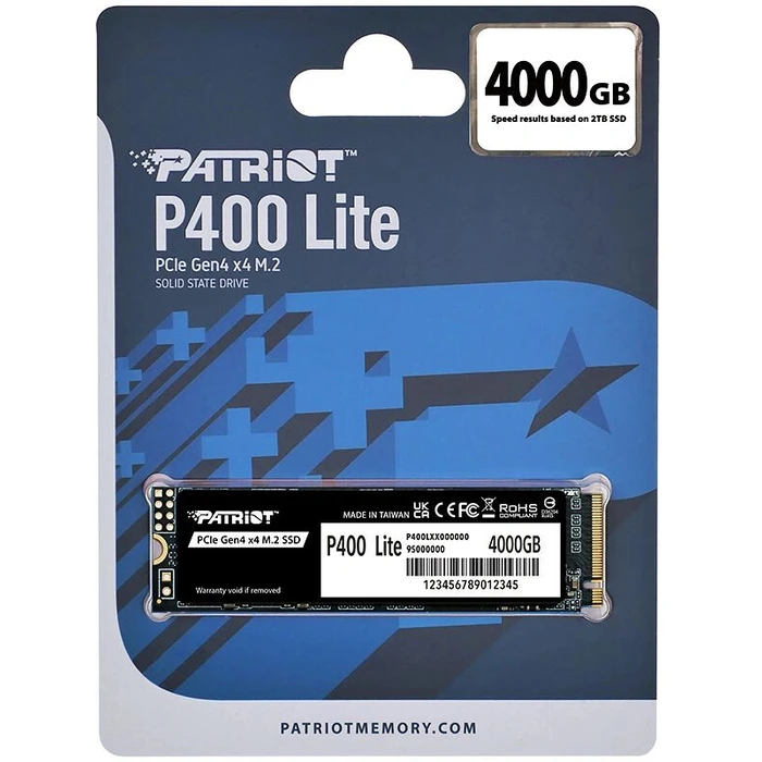 Σκληρός Δίσκος M.2 SSD 4TB Patriot Festplatte P400 LITE PCIe Gen4x4 - Black