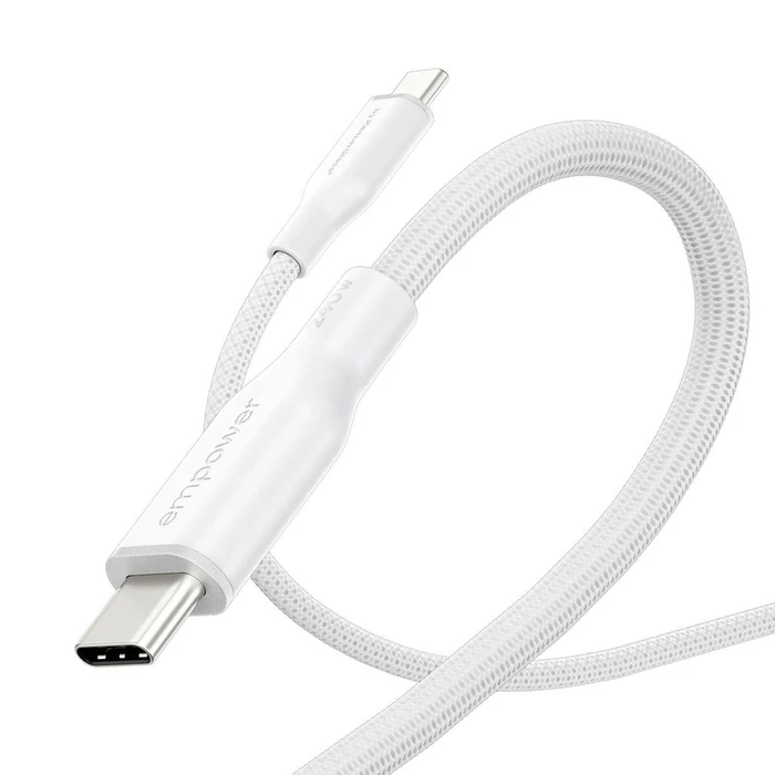 Καλώδιο USB PanzerGlass empower 240W USB-C to USB-C USB 2.0 2M White