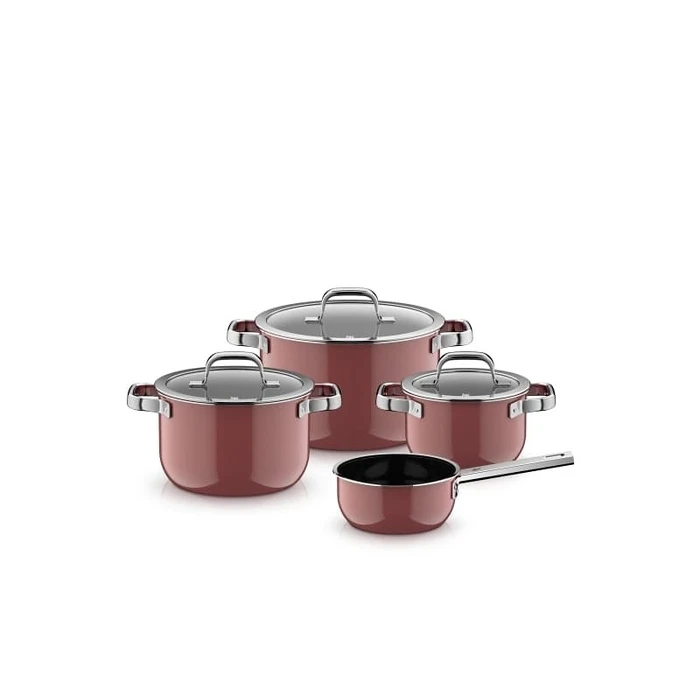 Σετ Μαγειρικά Σκεύη WMF Fusiontec Mineral Pro Rose Quartz Topfset 4-part