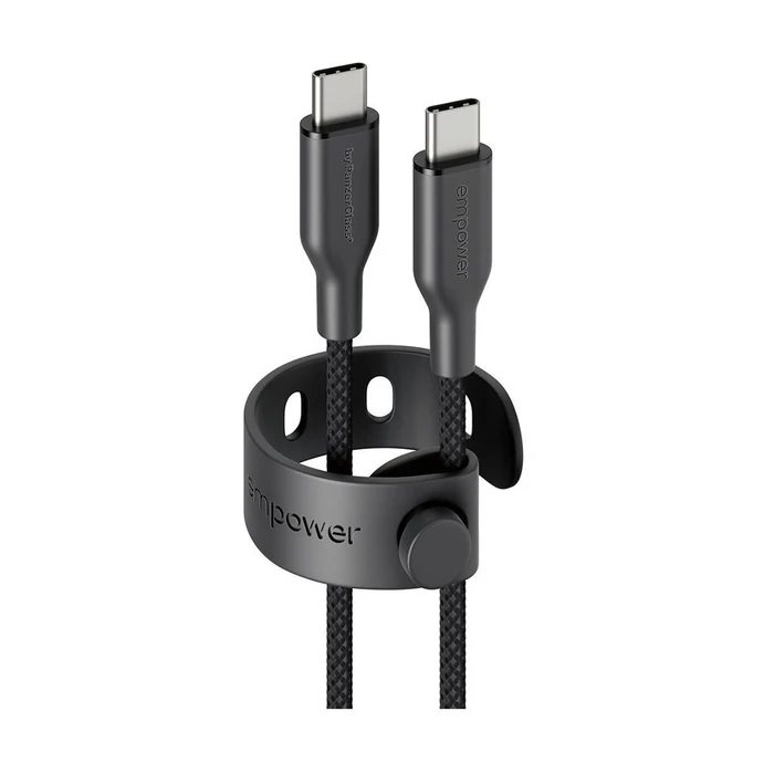 Καλώδιο USB PanzerGlass empower 60W USB-C to USB-C USB 2.0 1.2M Black