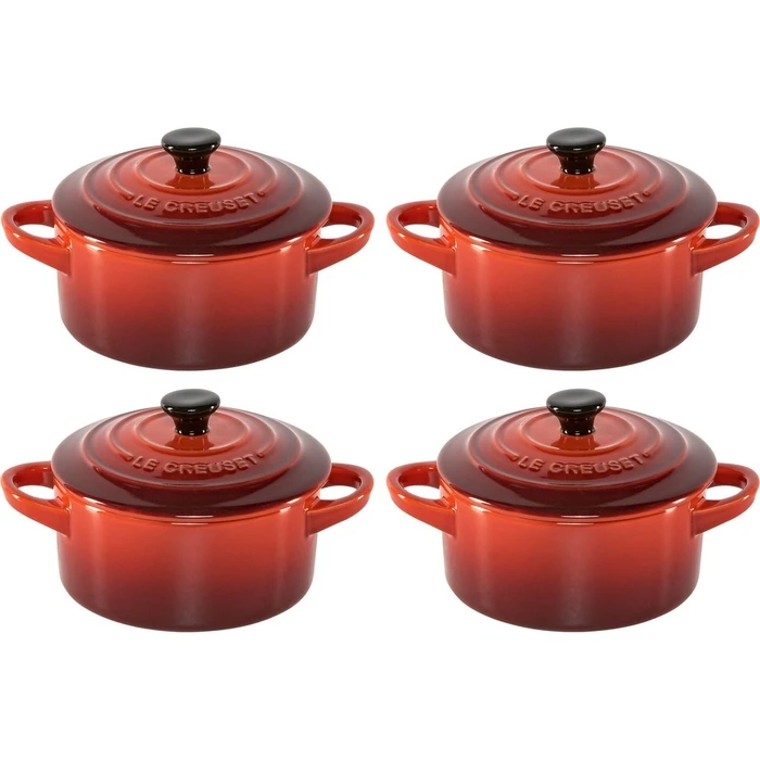 Σετ Μαγειρικά Σκεύη Le Creuset Stoneware Set of 4 petite 10x5cm volcan.