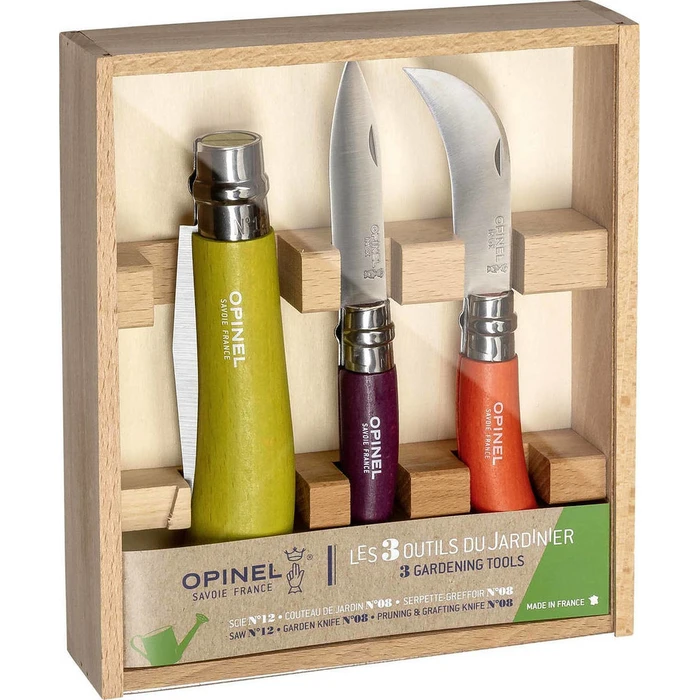 Εργαλείων Κήπου Opinel Coloured Gardener Box 3 Gardening Tools