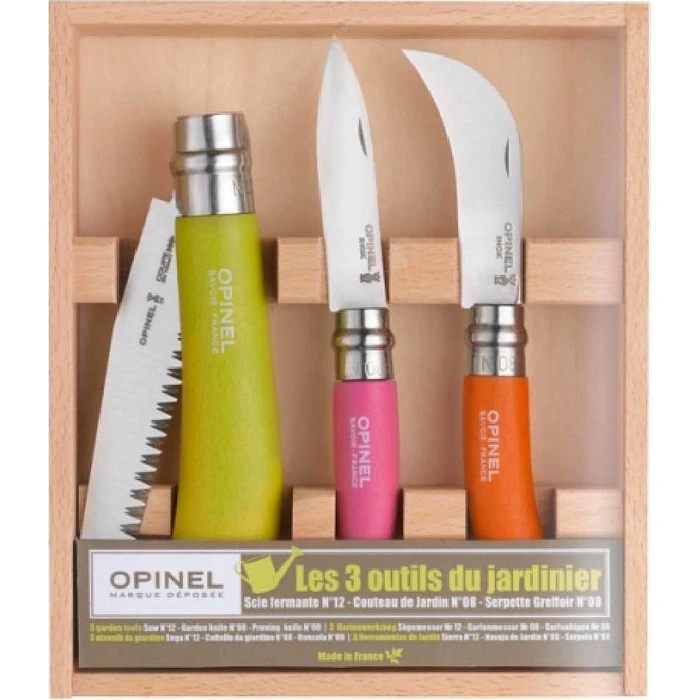 Εργαλείων Κήπου Opinel Coloured Gardener Box 3 Gardening Tools
