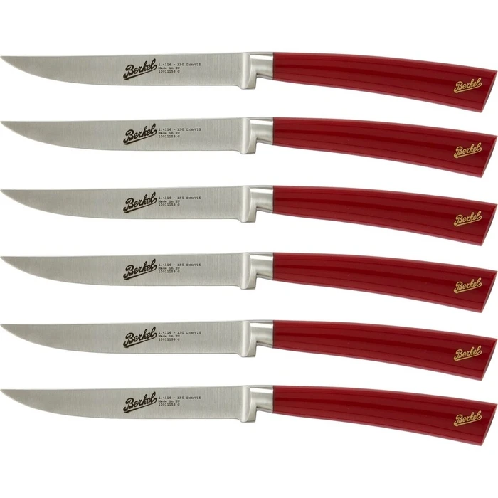 Σετ Μαχαίρια Berkel Elegance Glossy red Steak Set 6-part