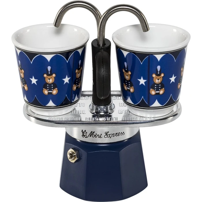 Μπρίκι Espresso Bialetti Set MINI Express MR BLU Joyful Memories