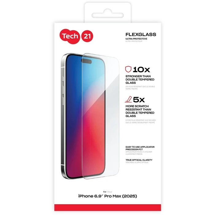 Προστατευτικό Οθόνης Tech21 FlexGlass Ultra Clear for iPhone 17 Pro Max Clear